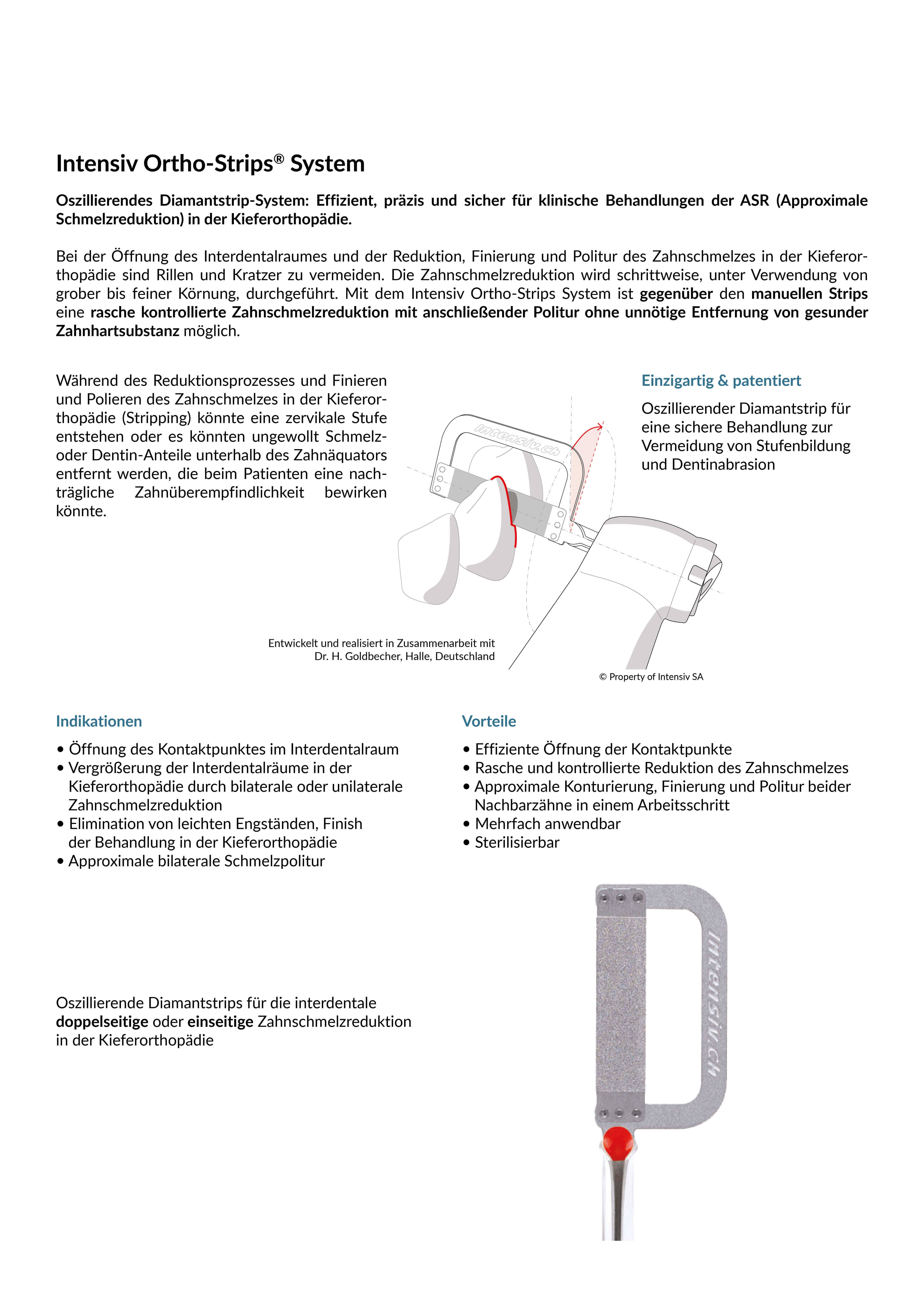 Intensiv Ortho-Strips System, 8µm, Opener (orange), One-Sided (rechts)