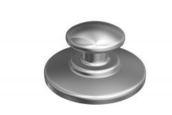 Lingualknöpfchen, mit runder Basis